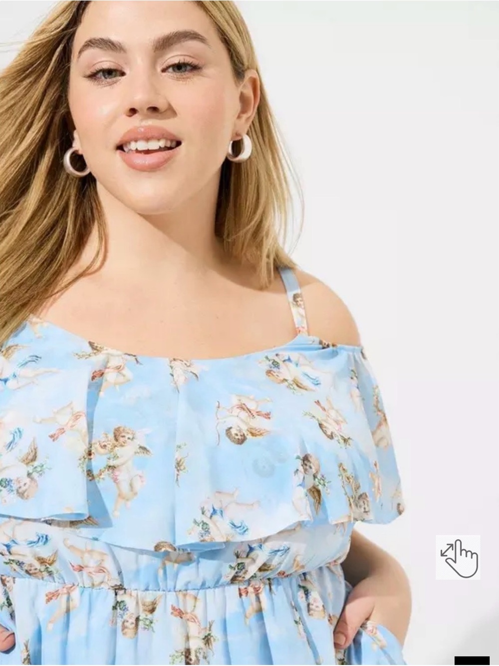 NWT Torrid Mini Chiffon Cold Shoulder Cherub Dress